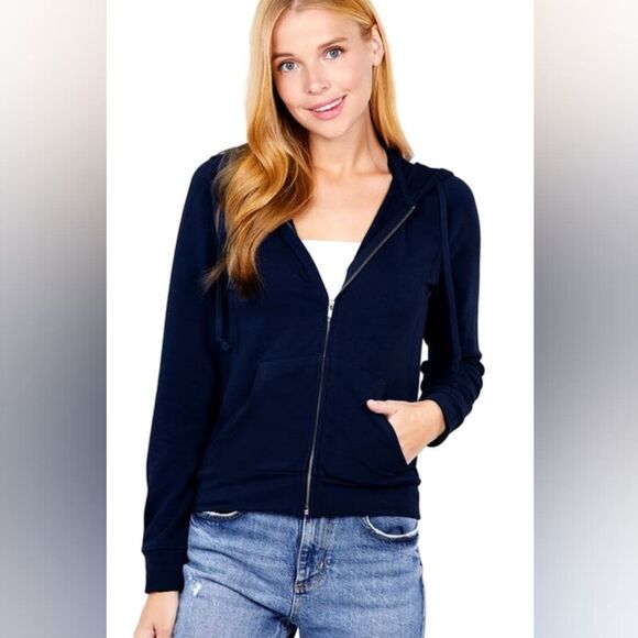 French Terry Black Jacket 1X - Picture 7 of 7